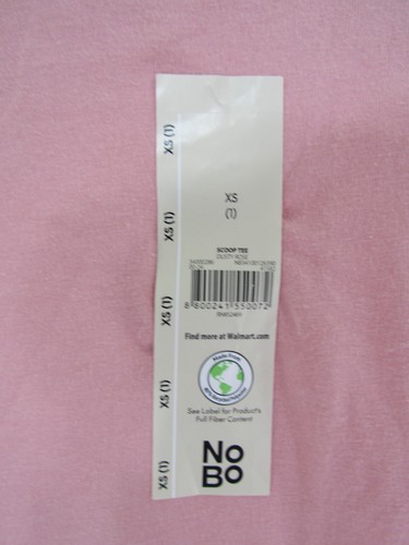 New No Bo Scoop Tee Size XS 1 Juniors Dusty Rose Short Sleeve Pull Over - Picture 2 of 5