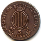 Spain Catalonia 3 Quartos 1838 Km 126