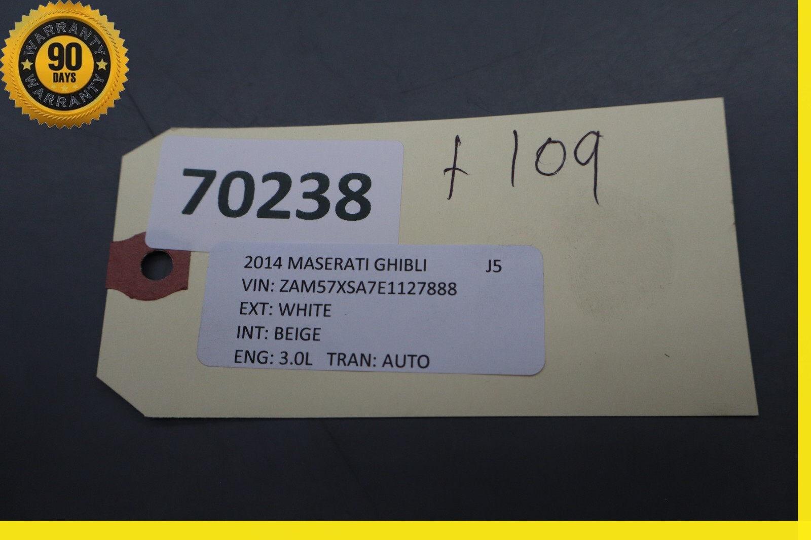 14-20 Maserati Ghibli Rear Right Side Door Window Belt Molding Oem