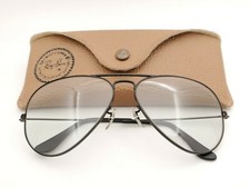 Vintage B L Ray Ban Bausch  Lomb Gray Changeables 58mm Black Aviator w/Case