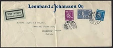 FINLAND 1934 US ADVERTISING COVER HELSINKI TO PORTLAND OREGON VIA STOCKHOLM