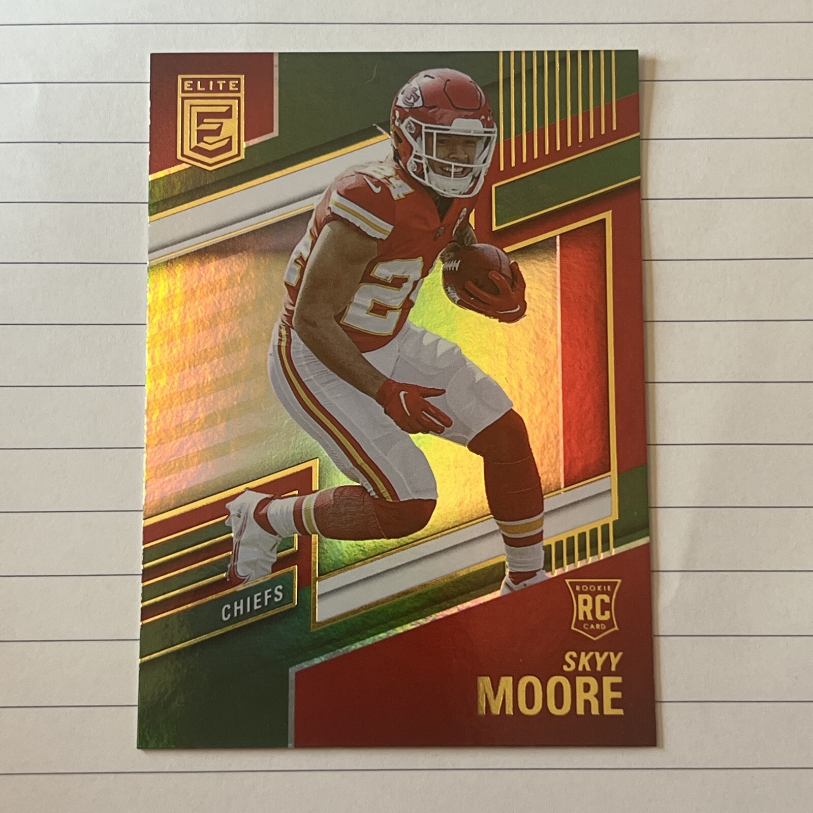 2022 Panini Donruss Elite Rookies Green Skyy Moore #156 RC Chiefs