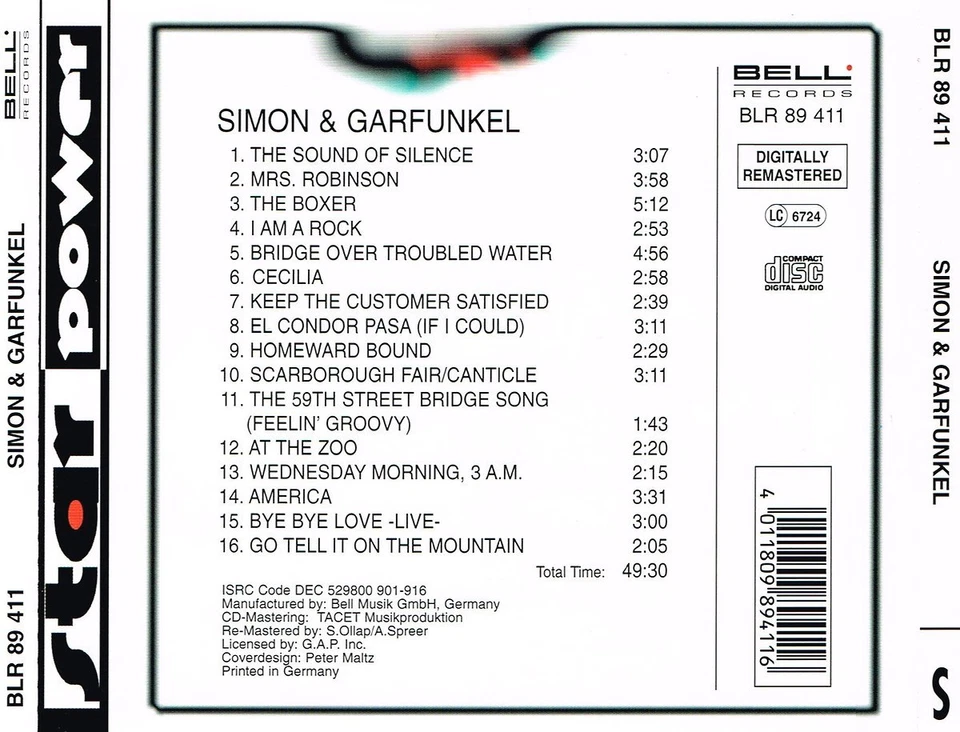 (CD) Simon & Garfunkel - Star Power - El Condor Pasa, Cecilia, Sound of Silence - Bild 2 von 2