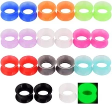 Expander Flexible Ear Stretching Kit Mixed Colors for Women Men 2G-1"
