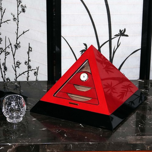 Le Veil Pyramid Humidor, Red , NEW! - Picture 2 of 5