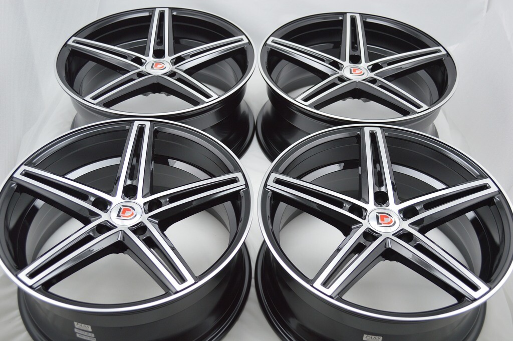 Set of 4 New 19x8.5 DDR Talon Black/Machined 19