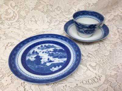 食器 Antique,Vista Alegre, Mottahedeh Mottahedeh, Rare, Vista Alegre Portugal Blue Willow Trio Set | eBay