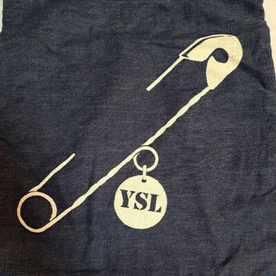 YVES SAINT LAURENT Rive Gauche Denim Tote Bag Rare Japan shipped