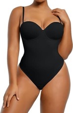 SHAPELLX Tummy Control Shapewear Bodysuit for Women Body Shaper Removable Straps