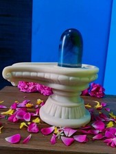 Marble Powder Shiva Shiv Ling Idol Statue Figurine 6 x 5.75 Inch