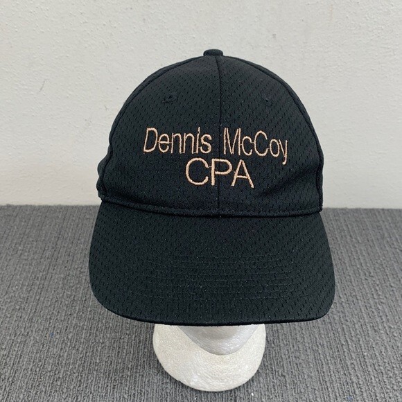 Dennis McCoy CPA Baseball Hat Strapback Cap Black Jersey Mesh Augusta Youth