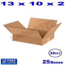 25 - 13x10x2 Cardboard Boxes 32-ECT Mailing Packing Shipping Corrugated Carton
