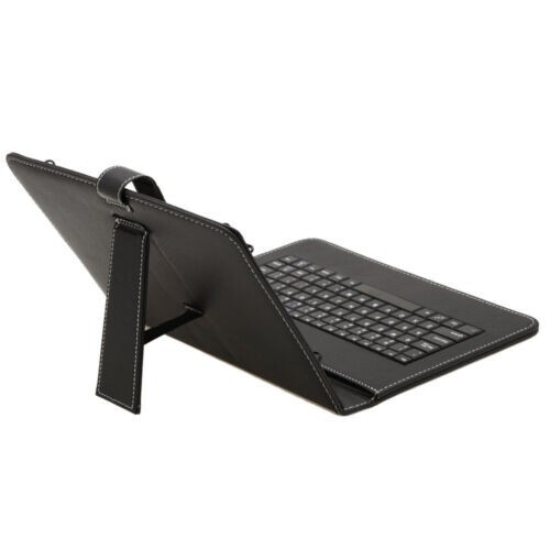 Neuf 10 " Cuir PU Étui Micro USB Clavier avec Support pour Tablette Android - Photo 1/4