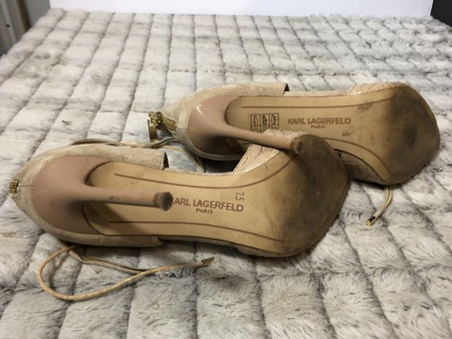 Karl Lagerfeld hellbraun Addily Caged High Heel Stiletto Größe 7,5 - Bild 8 von 9