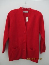 Vintage Women's Karen Scott Bulky size Small Acrylic Sweater Red New with Tags