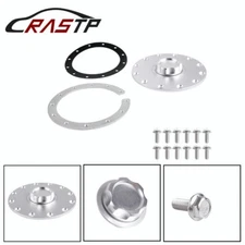Billet Aluminum Gas Fuel Filler Cap Flush Mount 12 Bolt Fuel Cell Tank Cap Kit