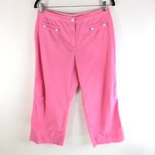 J Jill Womens Crop Pants Lightweight Cotton Pink Size 10P