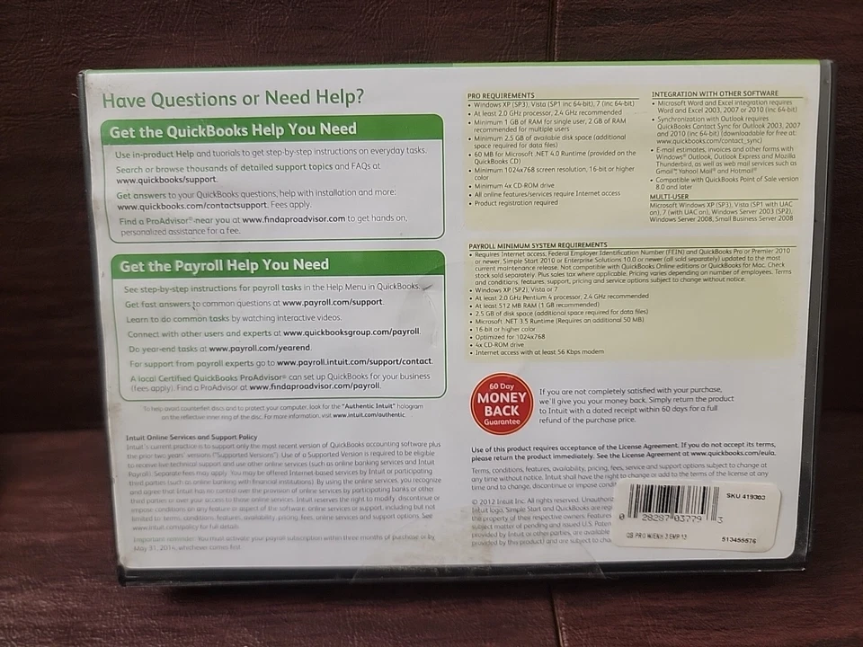 INTUIT QUICKBOOKS PRO 2013 FOR WINDOWS FULL RETAIL USA VERSION= NEW SEALED BOX= - Image 3 of 3