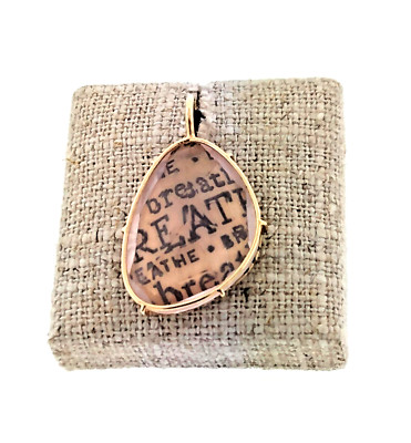 Heather B. Moore Rose Quartz  14K Rose Hand-Stamped Pendant, NEW LOW PRICE!