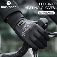 ROCKBROS Electric Heated Gloves,USB Electric Heating with Touchscreen Windproof