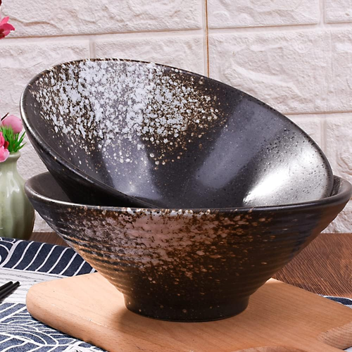 32 Oz Large Ceramic Ramen Bowl Set of 2 Japanese Porcelain Noodle Bowls for Pho - Picture 6 of 12