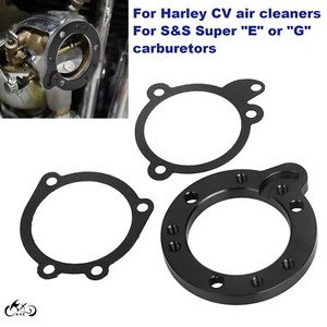 Aazon.co: XT Black CV Air Filter Cleaner Adapter Plate For Harley S