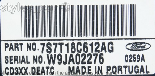 7S7T18C612AG Ford Mondeo Galaxy S-Max Digital A/C Climate Control Heater Switch - Picture 10 of 12