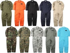 Flight Suit Coveralls Military Air Force Style Uniform Fighter Jumpsuit + Patch