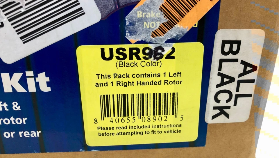 S60 EBC Brake USR962 Black Slotted Rotors USR 1999-2005 Volvo S80 front or rear - Image 2 of 4