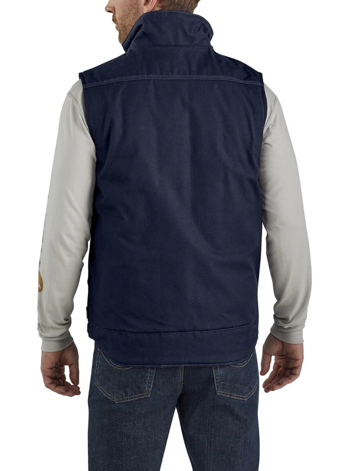 Carhartt 103387 Fire Resistant Quick Duck Vest Insulated Navy Blue 2XL Regular - Image 4 of 4