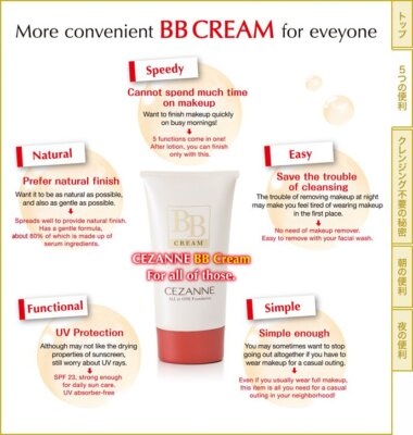 CEZANNE] All in One Foundation BB Cream SPF23 PA ++ 30g JAPAN NEW