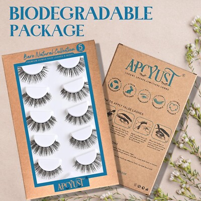 Bare Natural Collection Lashes - Premium Human Hair Natural Wispy Eyelashes