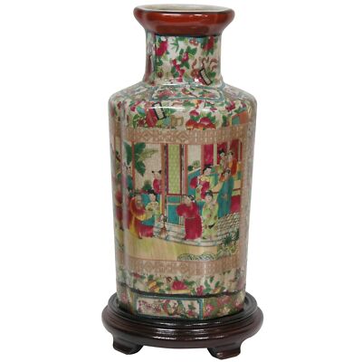 12'' Rose Medallion Porcelain Vase