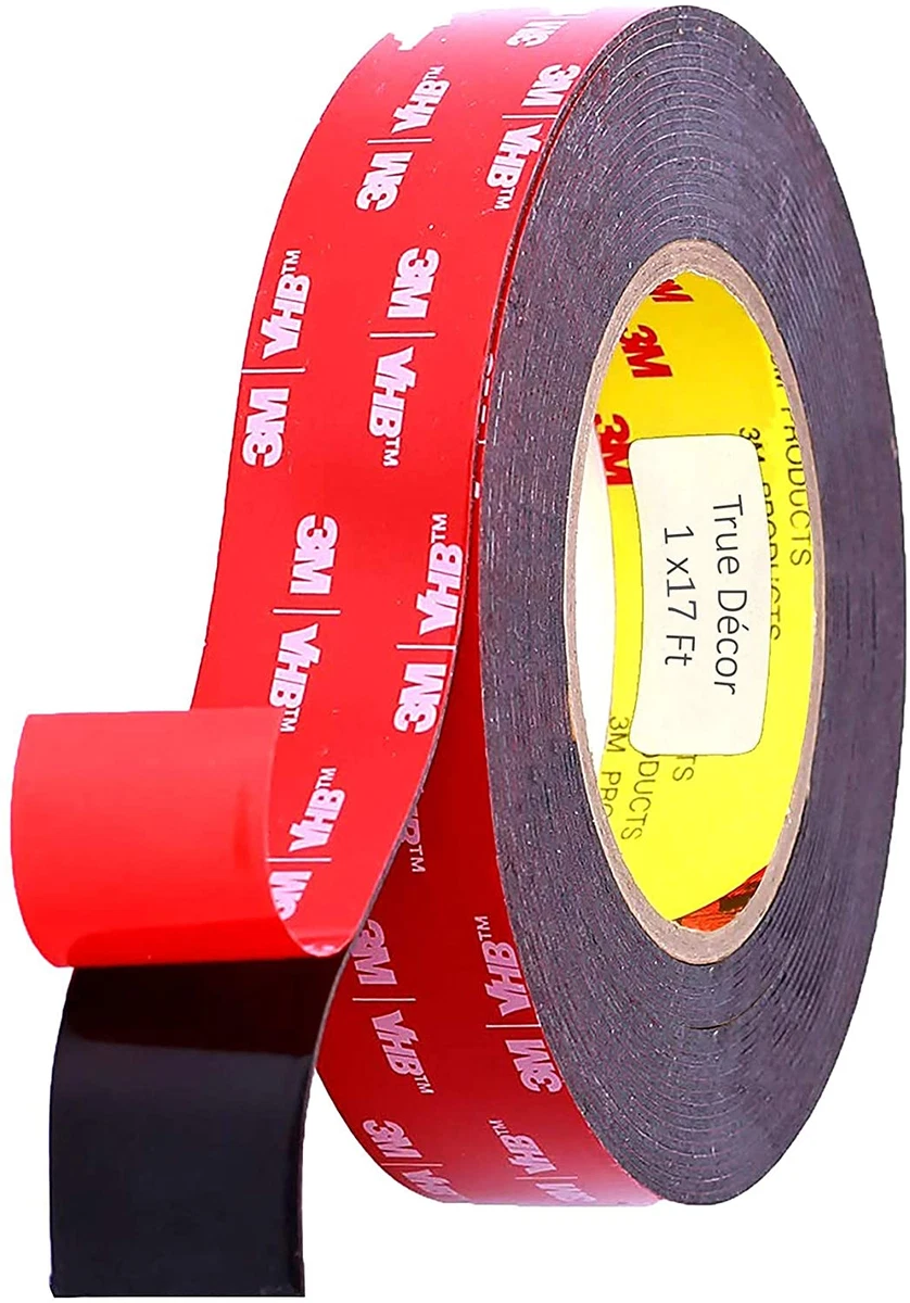 3M Double Sided Mounting Tape, Heavy Duty VHB Foam Adhesive 1X17