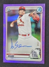 ALVARO SEIJAS Auto 2020 1st Bowman Chrome PURPLE Refractor 027 /250 Cardinals 