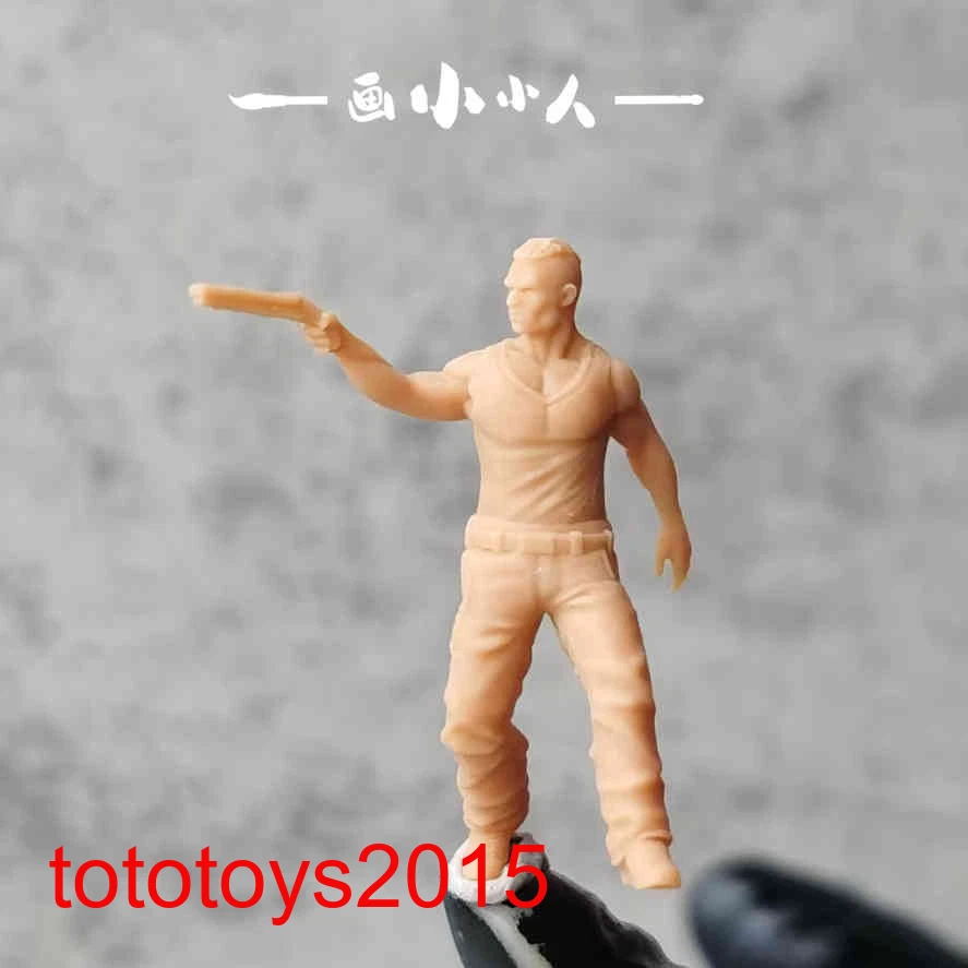 1/64 1/87 1/43 Gun gangsters Men Scene Minatures Figures Doll For Cars Model Toy - Image 2 of 4