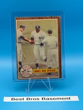 1962 Topps 1961 World Series "Yanks Win Opener" Baseball Card #232