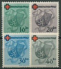 Franz&ouml;sische Zone Rheinland-Pfalz 1949 Rotes Kreuz 42/45 A mit Falz