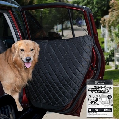 Car Door Protector for Dogs Anti Scratch Liner with Clips Suction Cups Medium...
