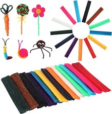 1000PCS Bendable Sticky Wax Craft Sticks with Storage Bag for Kids DIY Art