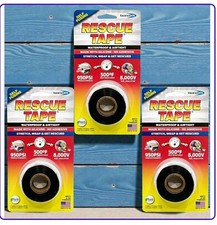 3 Rolls Rescue Tape Black 1 in. W X 12 ft. L Silicone Tape
