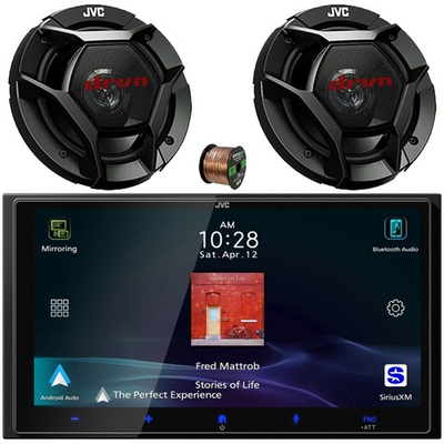 #ad #ad JVC SiriusXM Ready Apple CarPlay Receiver 2x 6.75quot; 300W Speakers Speaker Wire $550.49