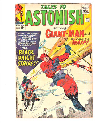 Tales to Astonish 52-SA-1st Black Knight (Garret) and 1st Winged Horse VG+