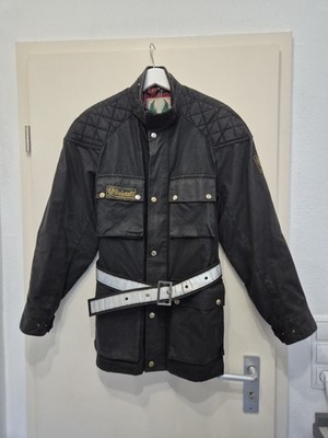 Belstaff Roadmaster Motorradjacke - gewachste Baumwolle, EU 44/46, Schwarz