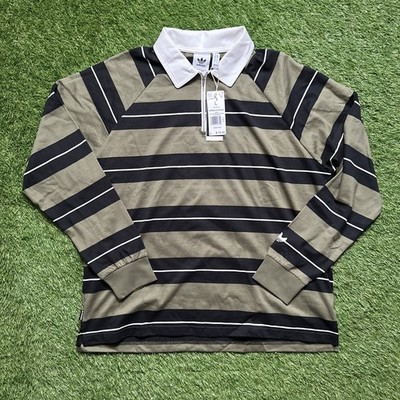 Adidas Mens Large Shmoo CS Rugby Green Longsleeve Shirt Black Mark Gonzales