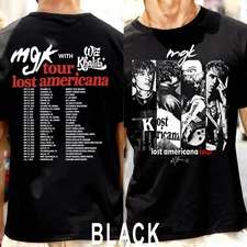 MGK Lost Americana Tour Shirt, Wiz Khalifa 2025 Tour Dates T-Shirt T tylu-2217