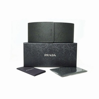 PRADA PR B15S 16K731 Black Gold Logo Dark Grey Lens  display picture 1