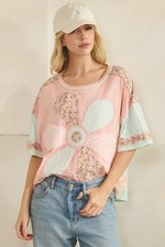 Sage + Fig Floral Petal Patchwork Eyelet Lace...