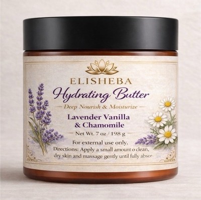Hydrating Butter Moisturizer Lavender Vanilla Chamomile 5oz 