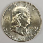 1959 D Franklin Half Dollar - Silver - BU -  Uncirculated  Denver